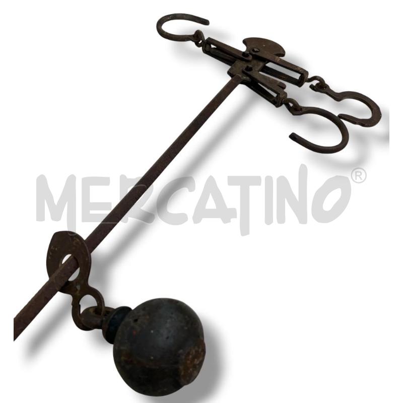 BILANCIA ANTICA STADERA PORTATA MAX 115 KG  | Mercatino dell'Usato Rivoli 3