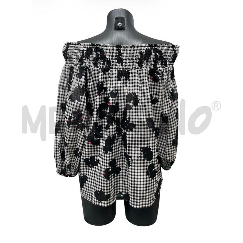 BLUSA DONNA LIU JO B/N QUADRETTI FIORI NERI | Mercatino dell'Usato Rivoli 2