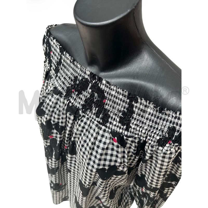 BLUSA DONNA LIU JO B/N QUADRETTI FIORI NERI | Mercatino dell'Usato Rivoli 3