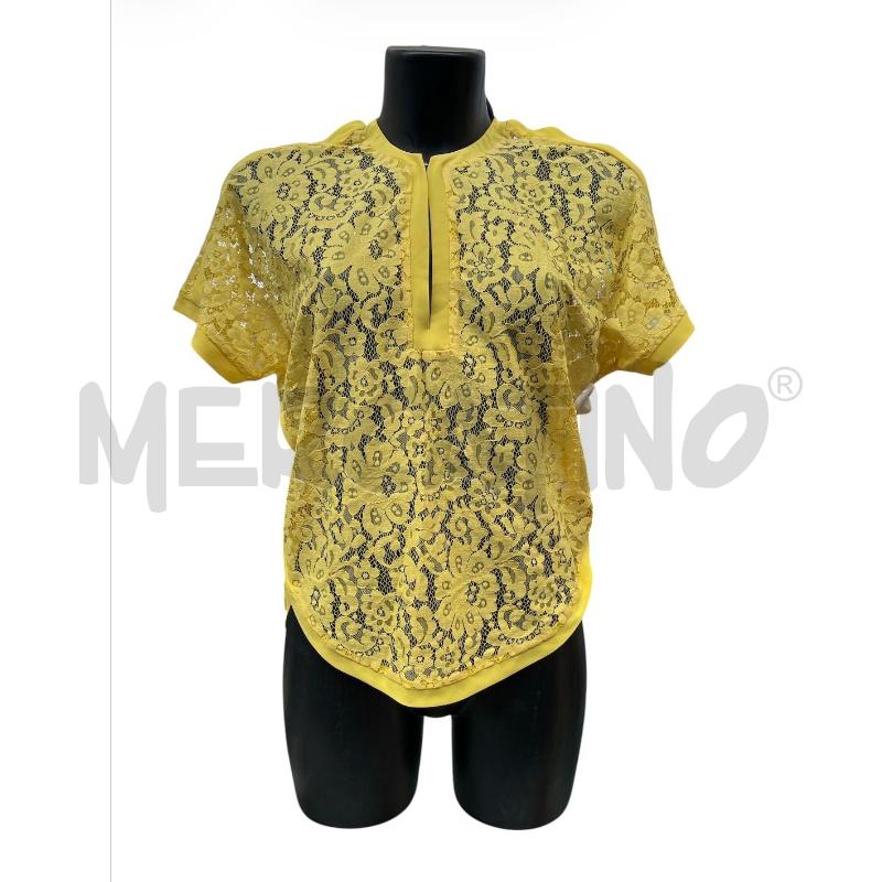 BLUSA DONNA MERCI GIALLA PIZZO SCOLLO V PROFONDO | Mercatino dell'Usato Rivoli 1