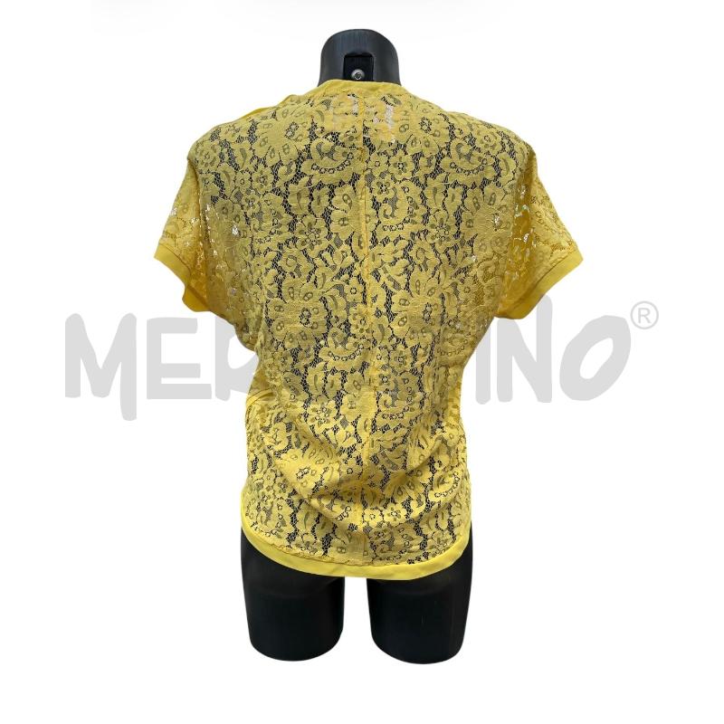 BLUSA DONNA MERCI GIALLA PIZZO SCOLLO V PROFONDO | Mercatino dell'Usato Rivoli 2