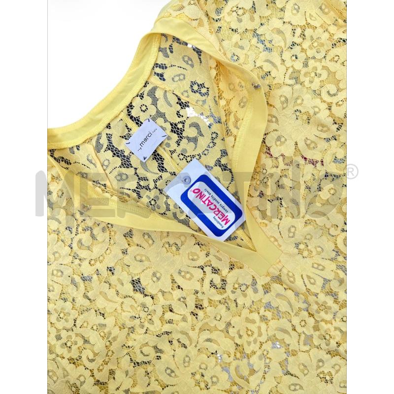 BLUSA DONNA MERCI GIALLA PIZZO SCOLLO V PROFONDO | Mercatino dell'Usato Rivoli 3