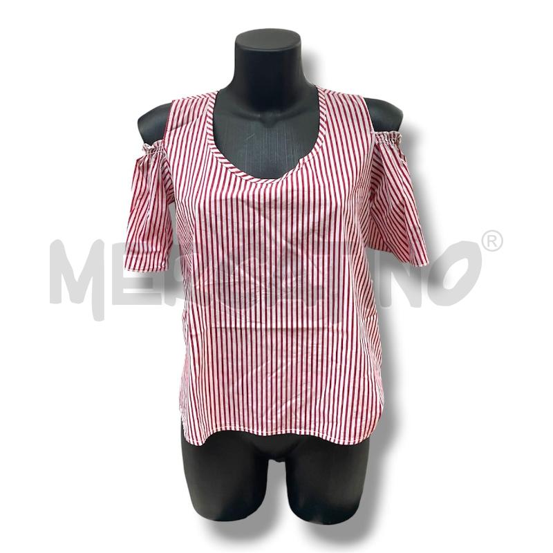 BLUSA DONNA MET BIANCA RIGHE ROSSE | Mercatino dell'Usato Rivoli 1