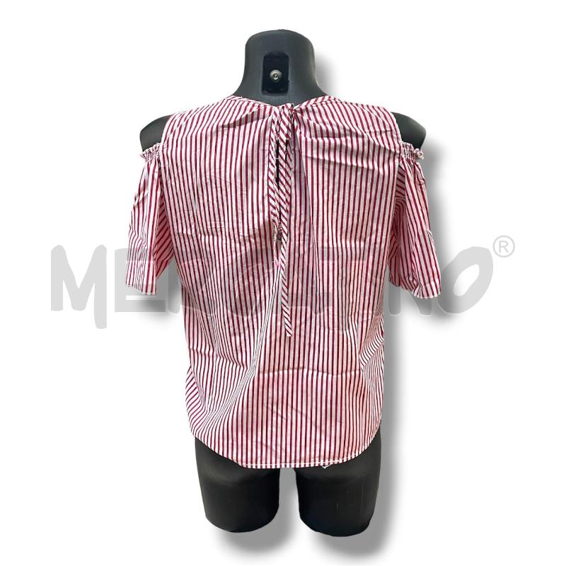 BLUSA DONNA MET BIANCA RIGHE ROSSE | Mercatino dell'Usato Rivoli 2