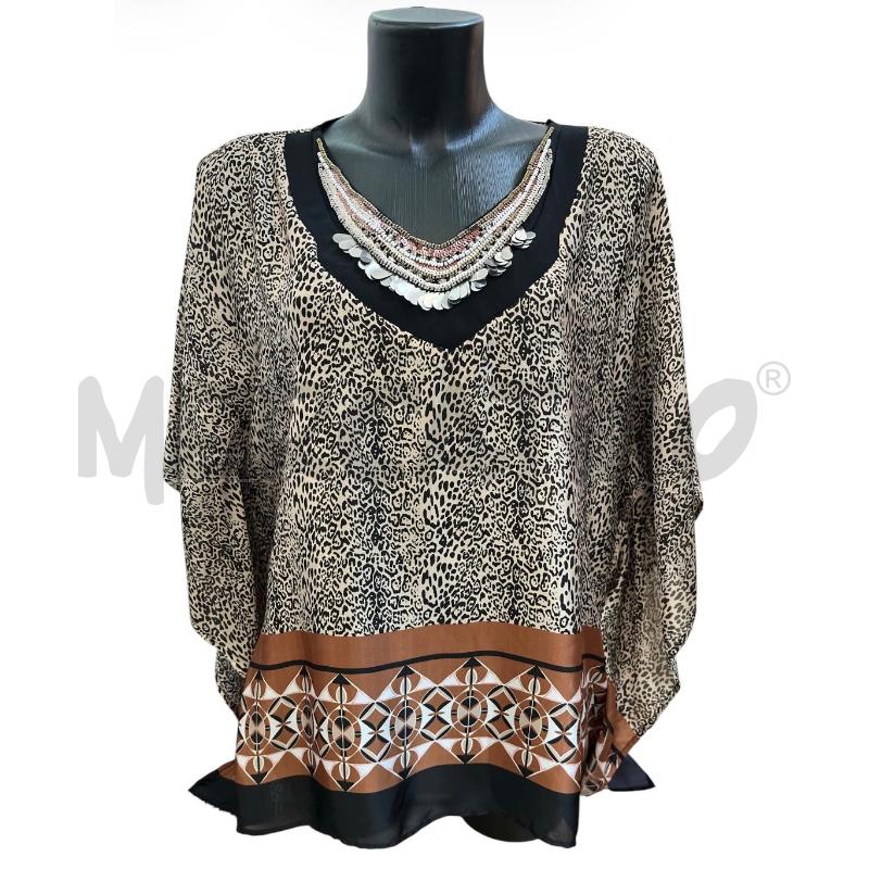 BLUSA DONNA MIRELLA MATTEINI MACULATA SCOLLO GIOIELLO | Mercatino dell'Usato Rivoli 1