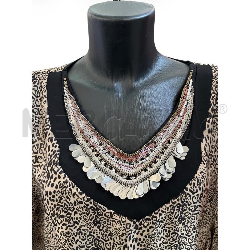 BLUSA DONNA MIRELLA MATTEINI MACULATA SCOLLO GIOIELLO | Mercatino dell'Usato Rivoli 3