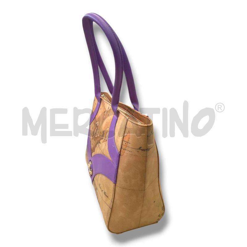 BORSA DONNA ALVIERO MARTINI BEIGE INSERTI VIOLA | Mercatino dell'Usato Rivoli 3