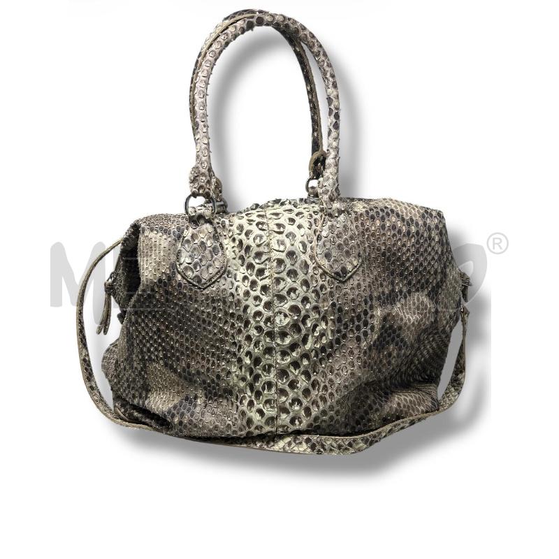 BORSA DONNA AMEDEO PELLE RETTILE BEIGE  | Mercatino dell'Usato Rivoli 3
