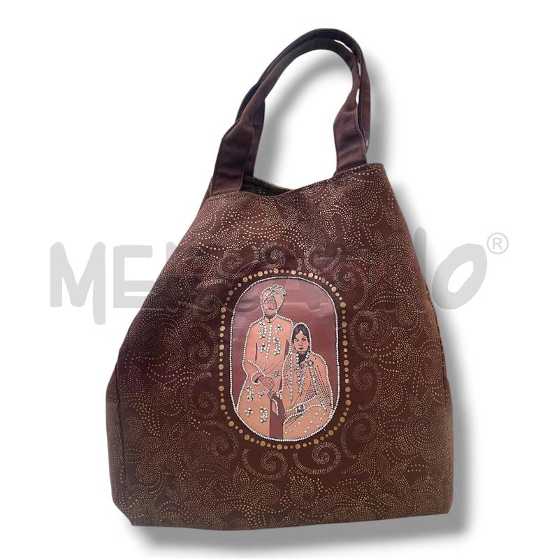BORSA DONNA AYFEE MARRONE ETNICA  | Mercatino dell'Usato Rivoli 1