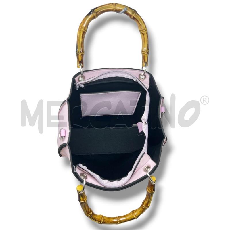 BORSA DONNA BAGLICIOUS ROSA MANICI BAMBOO CON  TRACOLLA | Mercatino dell'Usato Rivoli 4