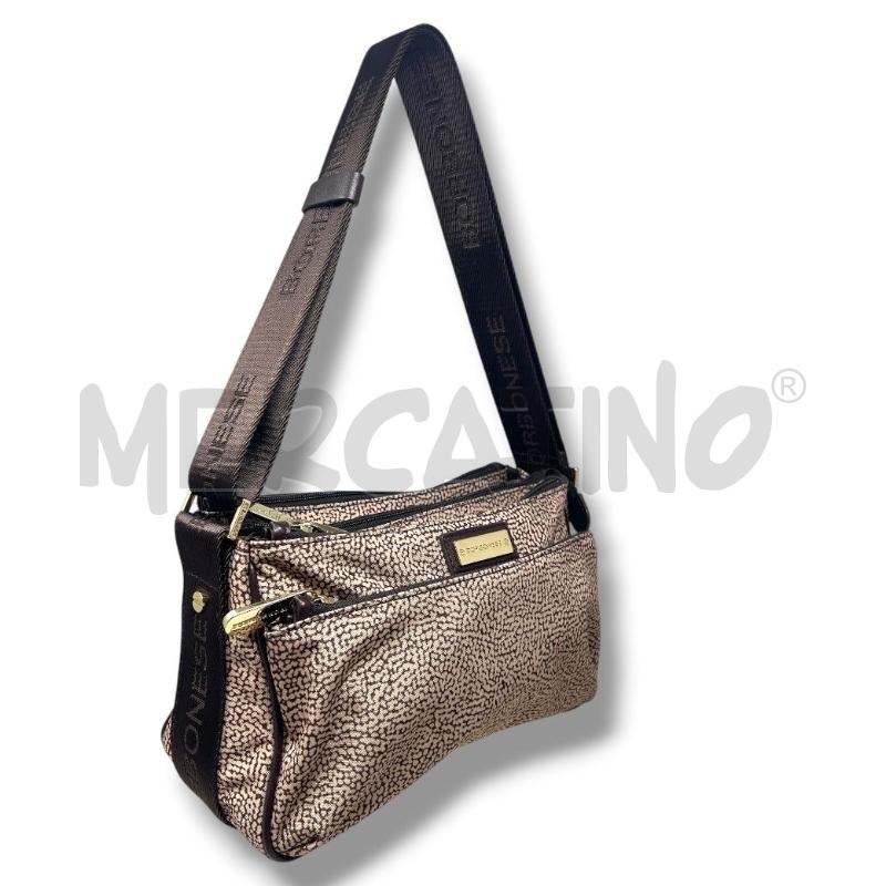 BORSA DONNA BORBONESE BEIGE TRACOLLA MARRONE  | Mercatino dell'Usato Rivoli 1