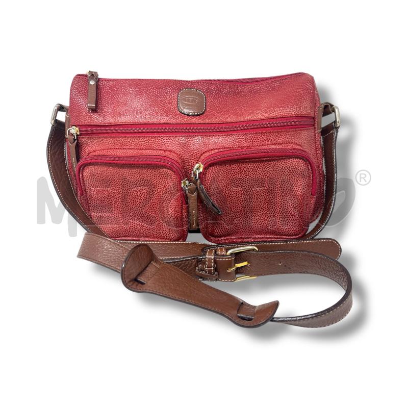 BORSA DONNA BRICS ROSSA TRACOLLA MARRONE 2 TASCHE FRONTALI | Mercatino dell'Usato Rivoli 1