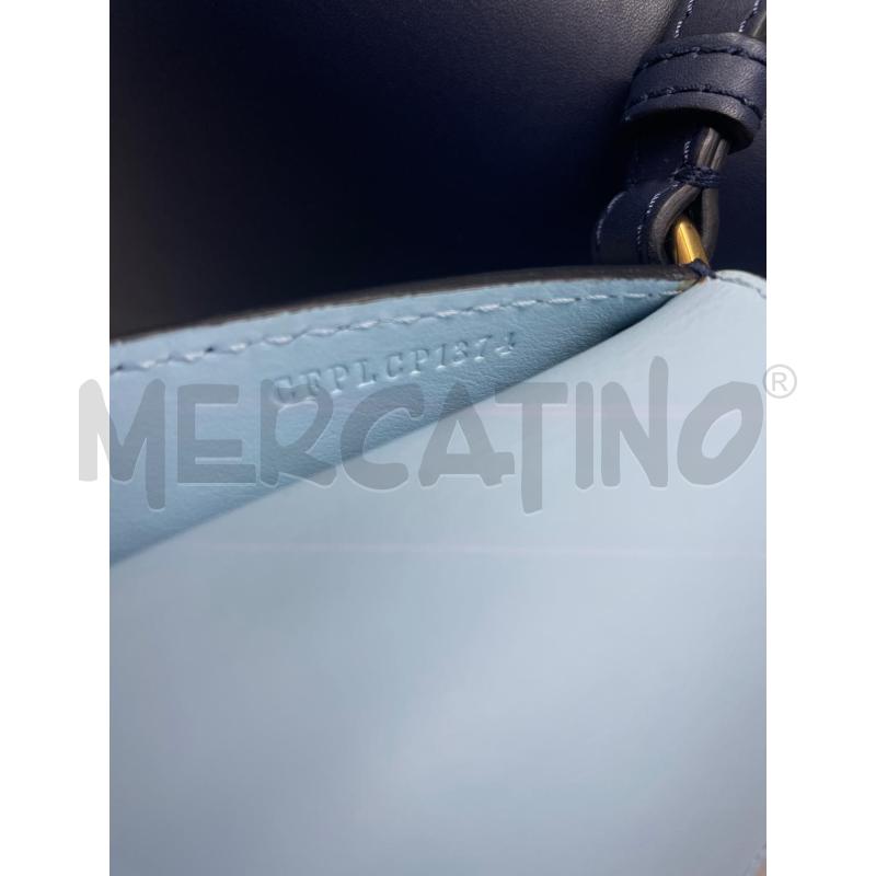 BORSA DONNA BURBERRY BUCKET TRACOLLA IN PELLE BLU INTERNO AZZURRO CON POCHETTE  | Mercatino dell'Usato Rivoli 5