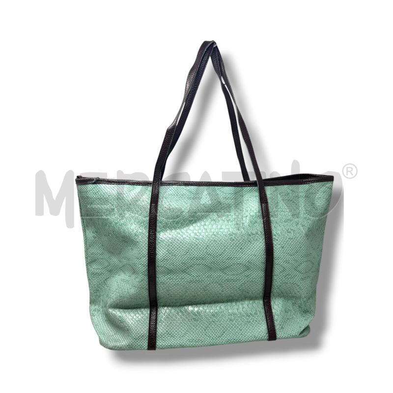 BORSA DONNA CAMOMILLA VERDE ACQUA STAMPA RETTILE | Mercatino dell'Usato Rivoli 3