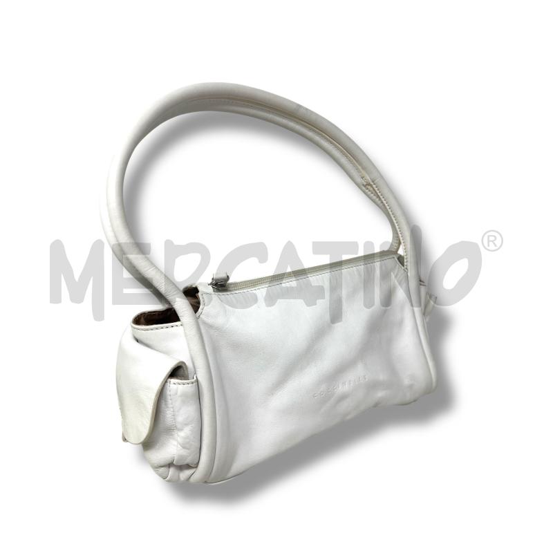BORSA DONNA COCCINELLE PELLE BIANCA MANICO DOPPIO UNICO | Mercatino dell'Usato Rivoli 1