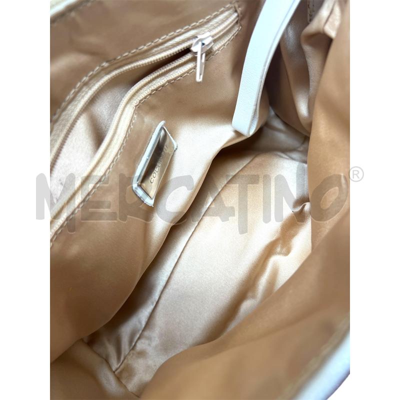 BORSA DONNA COCCINELLE PELLE BIANCA MANICO DOPPIO UNICO | Mercatino dell'Usato Rivoli 3