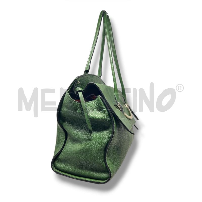 BORSA DONNA COCCINELLE VERDONE DETTAGLI SILVER | Mercatino dell'Usato Rivoli 2