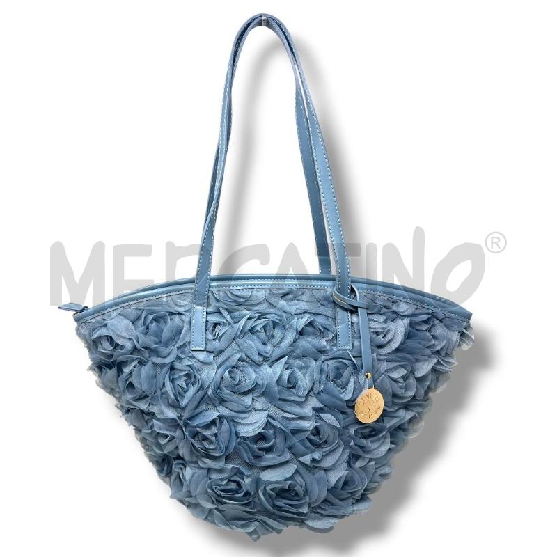 BORSA DONNA COVERI ACTIVE FIORI BLU | Mercatino dell'Usato Rivoli 1