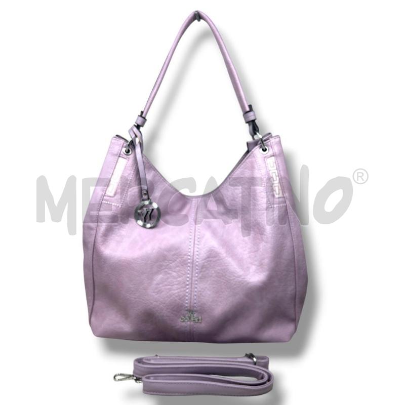BORSA DONNA COVERI LILLA CUCITURA CENTRALE  | Mercatino dell'Usato Rivoli 1
