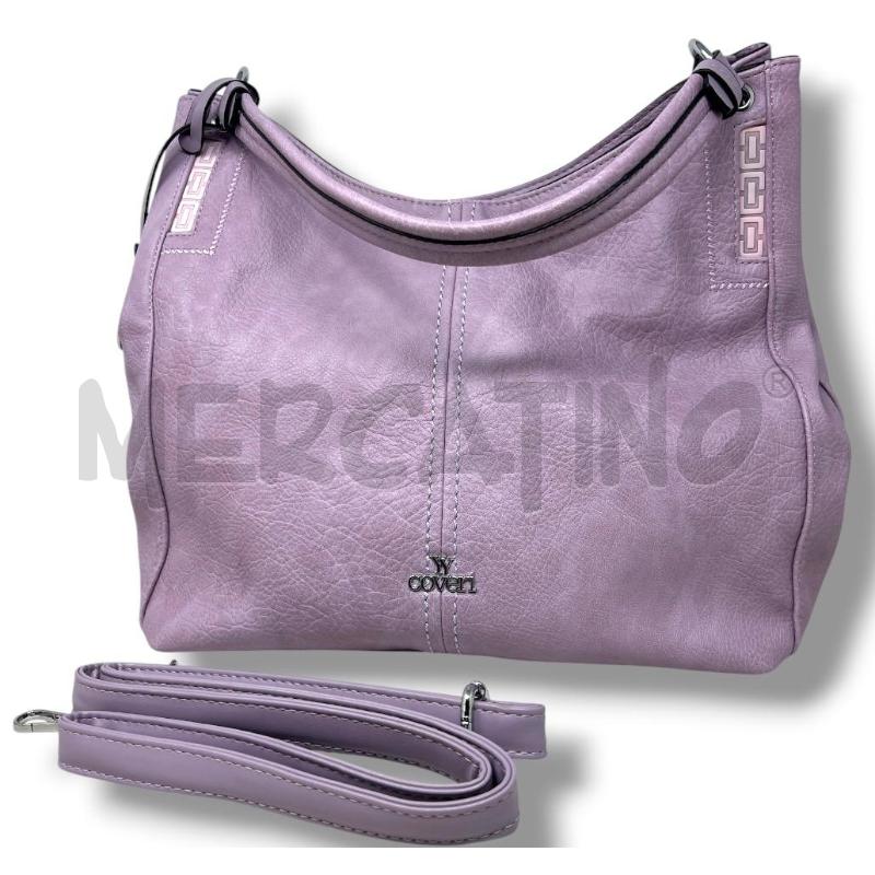 BORSA DONNA COVERI LILLA CUCITURA CENTRALE  | Mercatino dell'Usato Rivoli 2