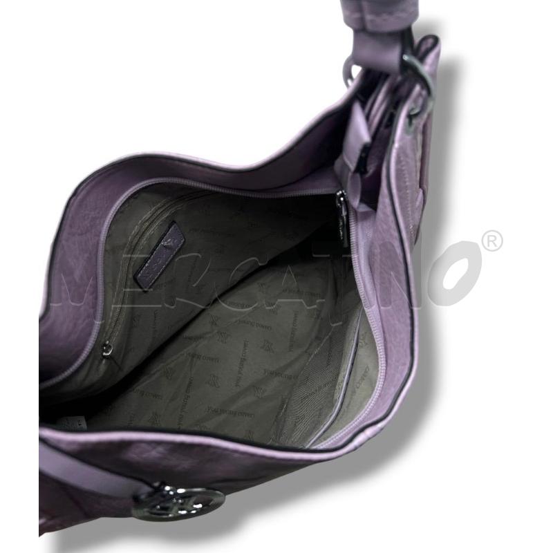 BORSA DONNA COVERI LILLA CUCITURA CENTRALE  | Mercatino dell'Usato Rivoli 3