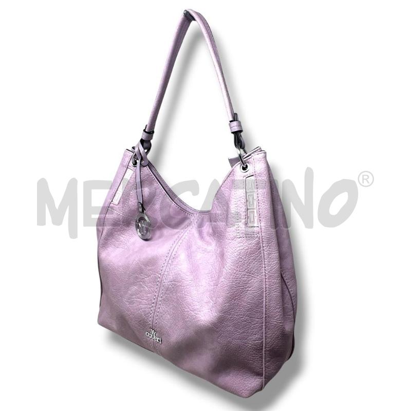 BORSA DONNA COVERI LILLA CUCITURA CENTRALE  | Mercatino dell'Usato Rivoli 4