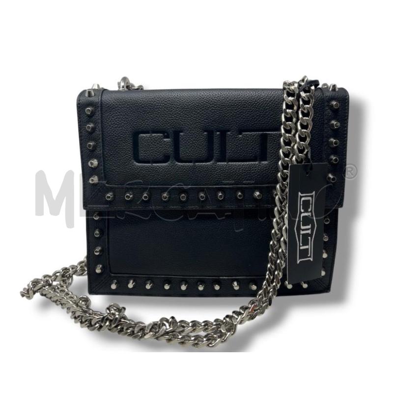 BORSA DONNA CULT MACY NERA FLAP BAG BORCHIE | Mercatino dell'Usato Rivoli 1