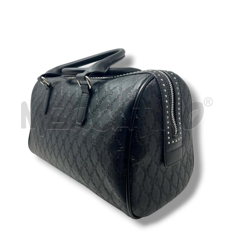 BORSA DONNA CULT NERA BAULETTO FANTASY CATENE MULTILOGO | Mercatino dell'Usato Rivoli 2