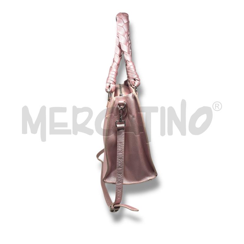 BORSA DONNA DISCLAIMER ROSA MANICI TRECCIA | Mercatino dell'Usato Rivoli 2