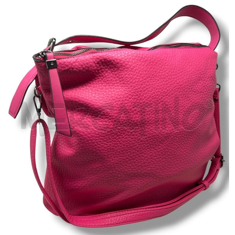 BORSA DONNA FUCSIA DOPPIA ZIP  | Mercatino dell'Usato Rivoli 1