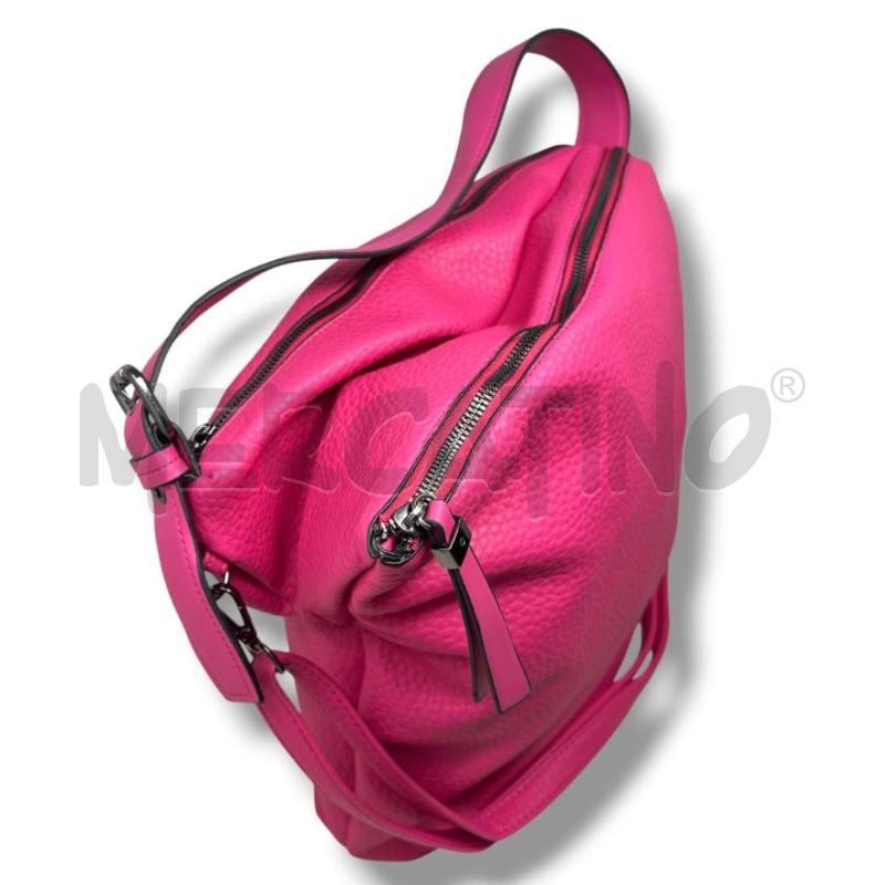 BORSA DONNA FUCSIA DOPPIA ZIP  | Mercatino dell'Usato Rivoli 2