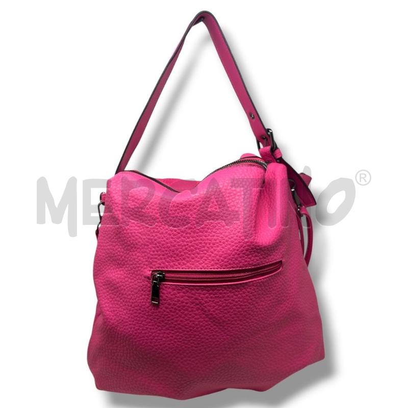 BORSA DONNA FUCSIA DOPPIA ZIP  | Mercatino dell'Usato Rivoli 3