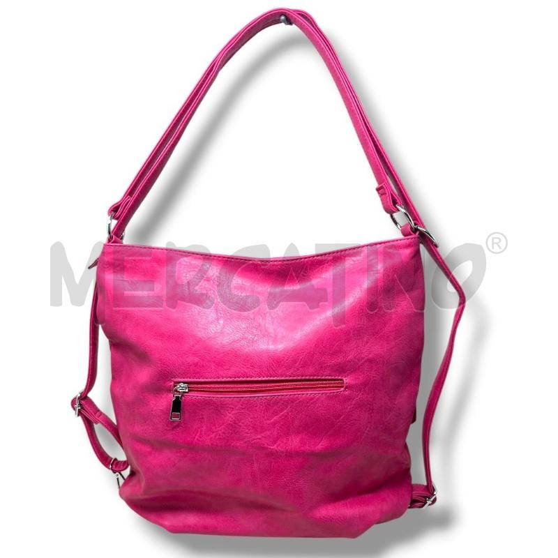 BORSA DONNA FUCSIA ZIP ARGENTATE  | Mercatino dell'Usato Rivoli 5