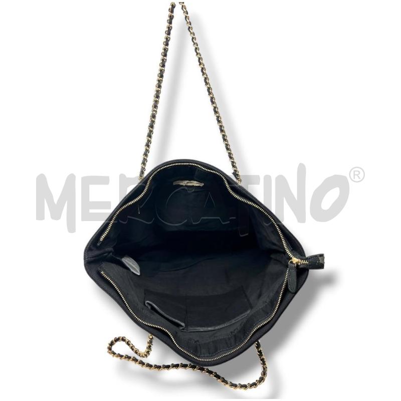 BORSA DONNA FUN IS NOT EXPENCIVE NERA STELLE STRISCE  | Mercatino dell'Usato Rivoli 3