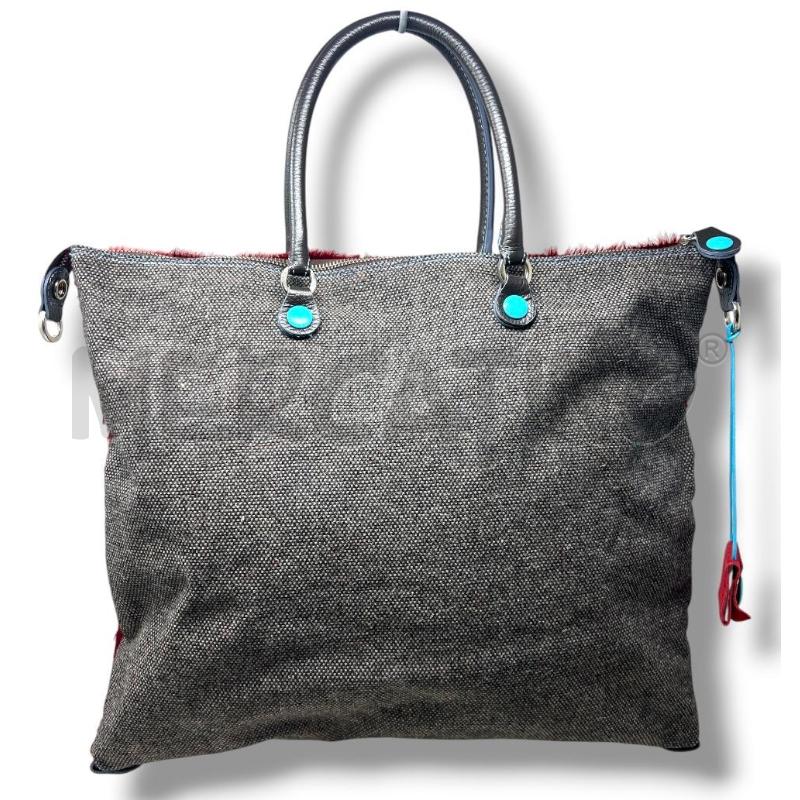 BORSA DONNA GABS PATCHWORK ROSSA CAVALLINO + TESSUTO | Mercatino dell'Usato Rivoli 3
