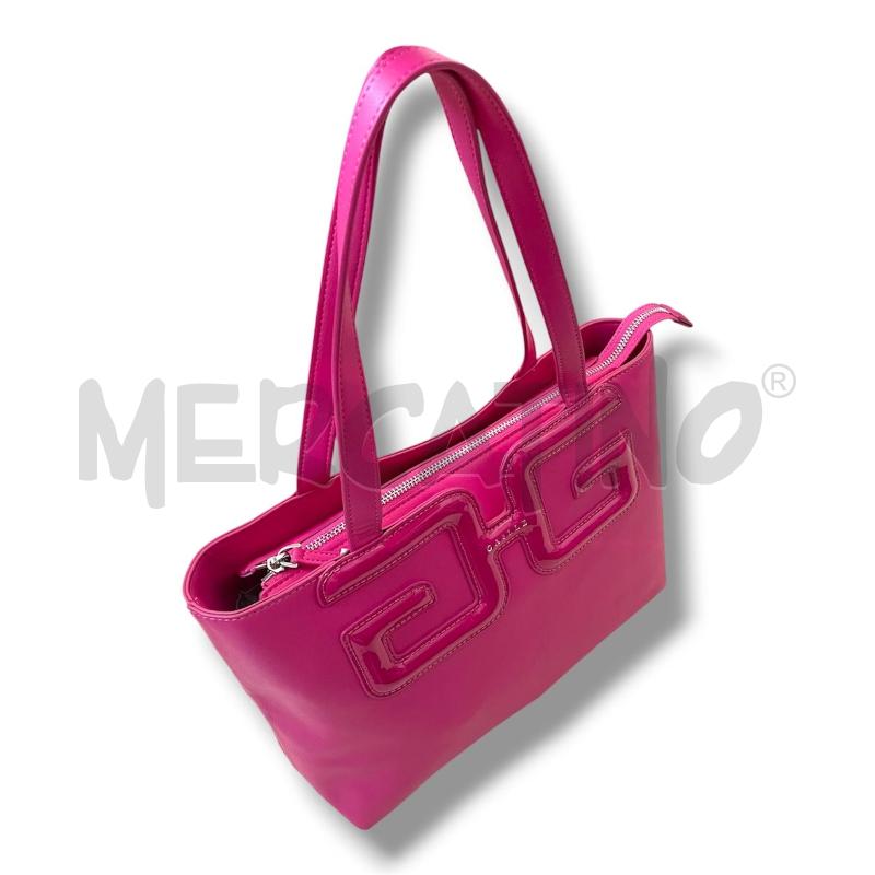BORSA DONNA GAELLE FUCSIA LOGO LUCIDO  | Mercatino dell'Usato Rivoli 4