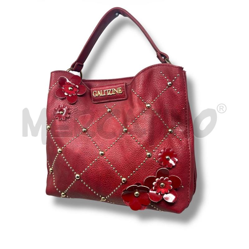 BORSA DONNA GALITZINE ROSSA PELLE FIORI | Mercatino dell'Usato Rivoli 1