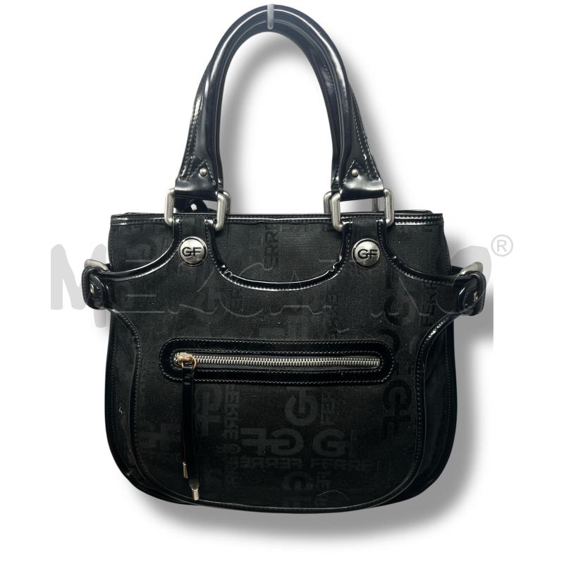BORSA DONNA GF FERRÈ NERA PROFILI IN PELLE | Mercatino dell'Usato Rivoli 2