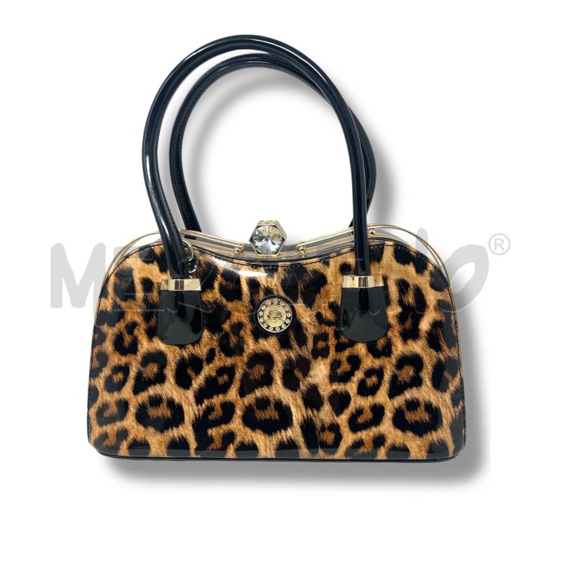 BORSA DONNA GUSSACI RIGIDA LEOPARDATA LUCIDA CHIUSURA GIOIELLO | Mercatino dell'Usato Rivoli 2