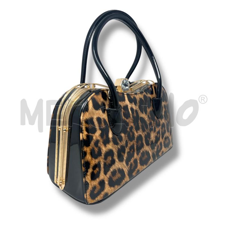BORSA DONNA GUSSACI RIGIDA LEOPARDATA LUCIDA CHIUSURA GIOIELLO | Mercatino dell'Usato Rivoli 3