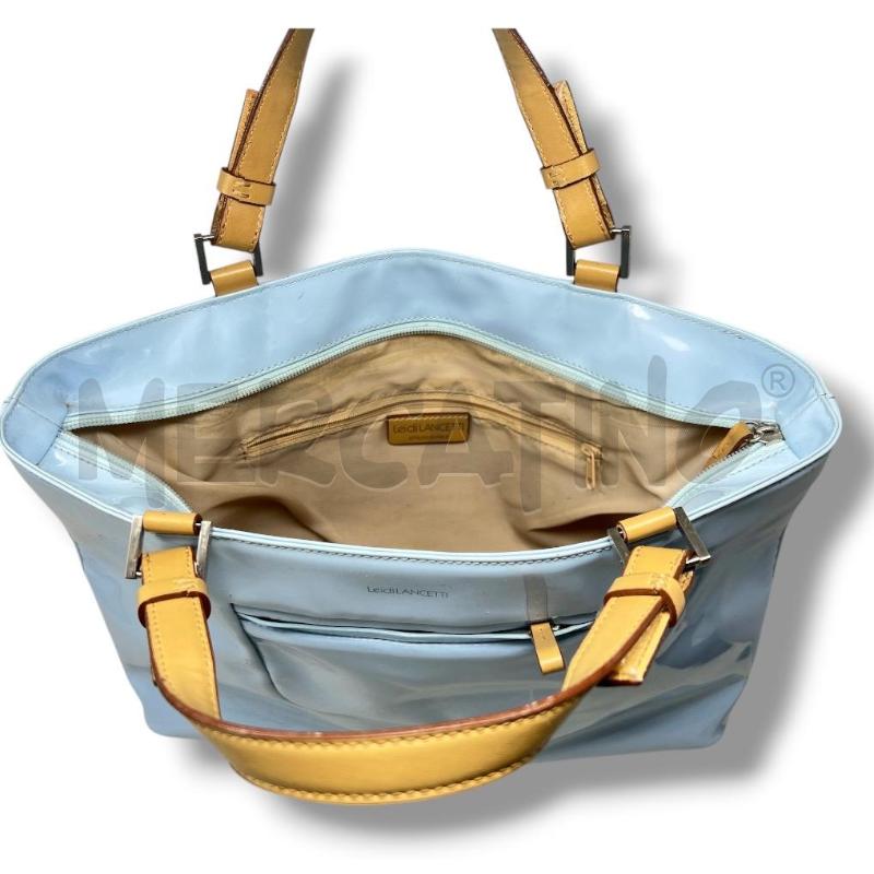 BORSA DONNA LANCETTI AZZ VERNICE MANICO MARR | Mercatino dell'Usato Rivoli 2