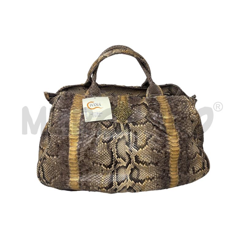 BORSA DONNA LE BORSE DI IVANA PELLE DI VERO RETTILE BEIGE  | Mercatino dell'Usato Rivoli 1