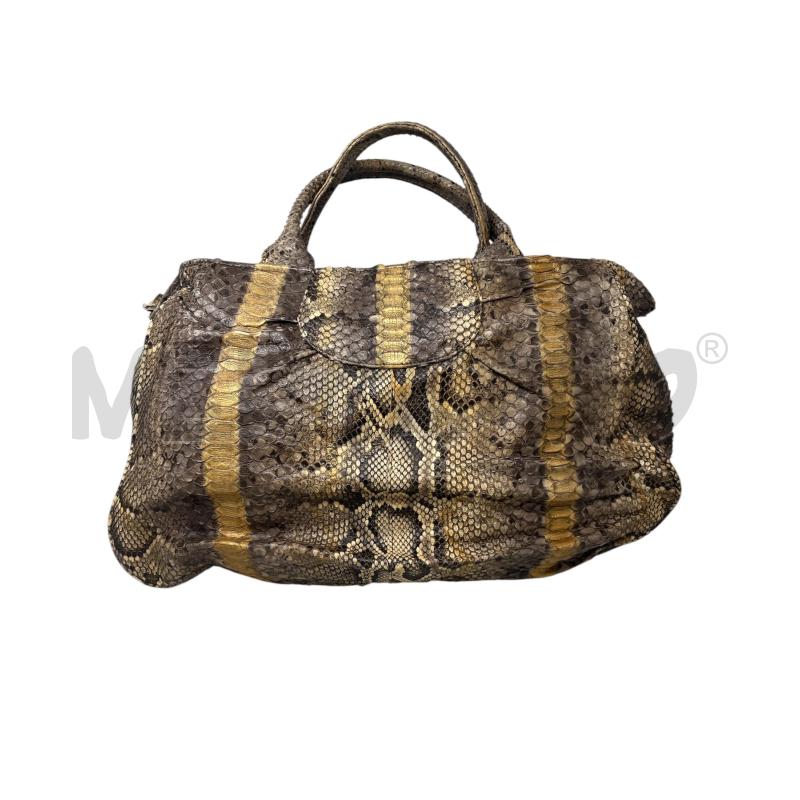 BORSA DONNA LE BORSE DI IVANA PELLE DI VERO RETTILE BEIGE  | Mercatino dell'Usato Rivoli 2