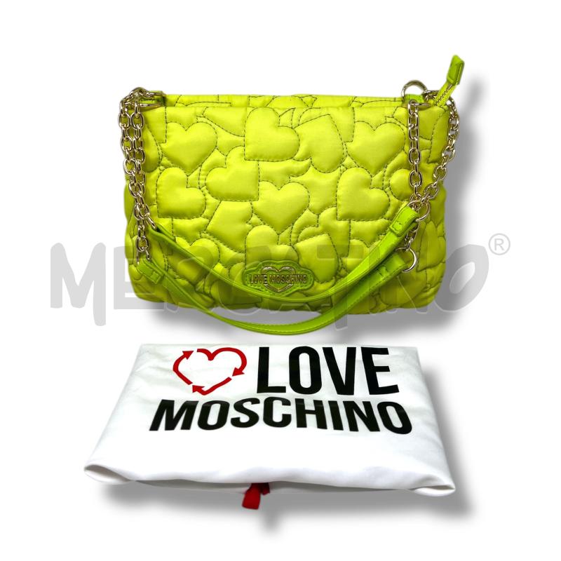 BORSA DONNA LOVE MOSCHINO LIME ACIDO TESSUTO TRAPUNTATO JC4029PP1I | Mercatino dell'Usato Rivoli 1