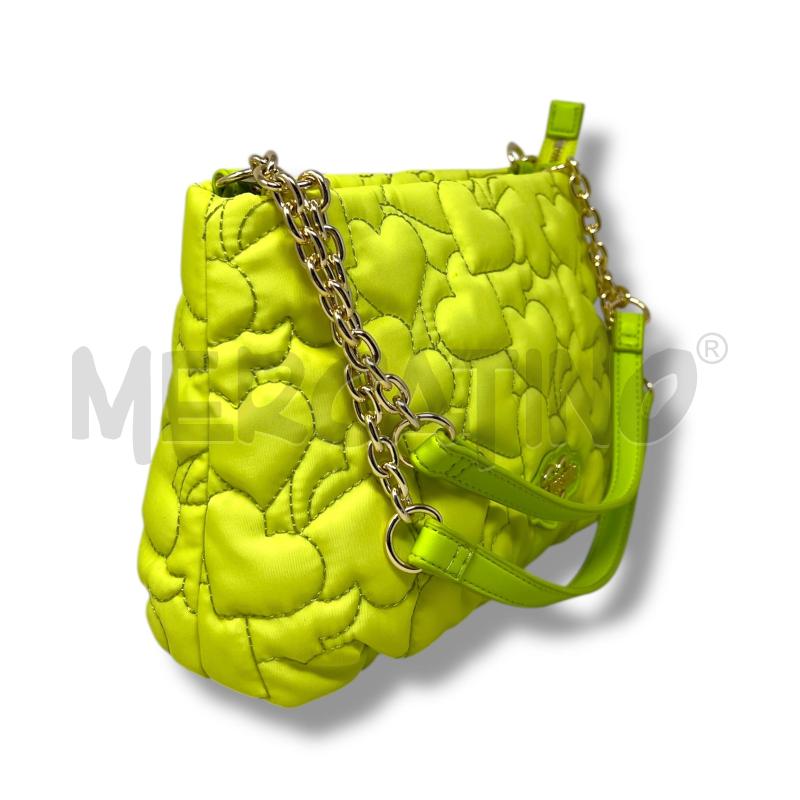 BORSA DONNA LOVE MOSCHINO LIME ACIDO TESSUTO TRAPUNTATO JC4029PP1I | Mercatino dell'Usato Rivoli 2