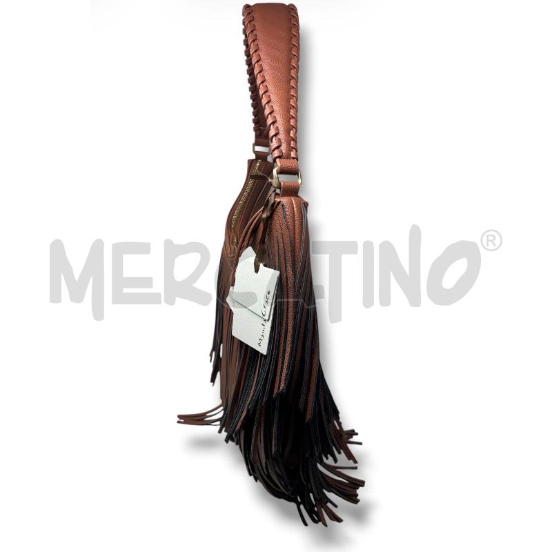 BORSA DONNA MANILA GRACE MARRONE ECOPELLE FRANGE | Mercatino dell'Usato Rivoli 3