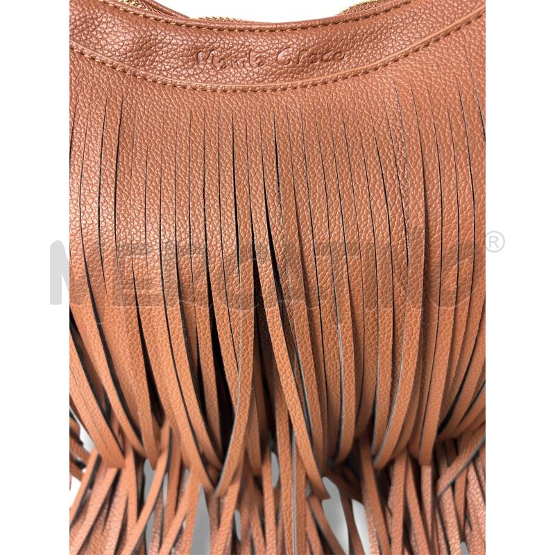 BORSA DONNA MANILA GRACE MARRONE ECOPELLE FRANGE | Mercatino dell'Usato Rivoli 5
