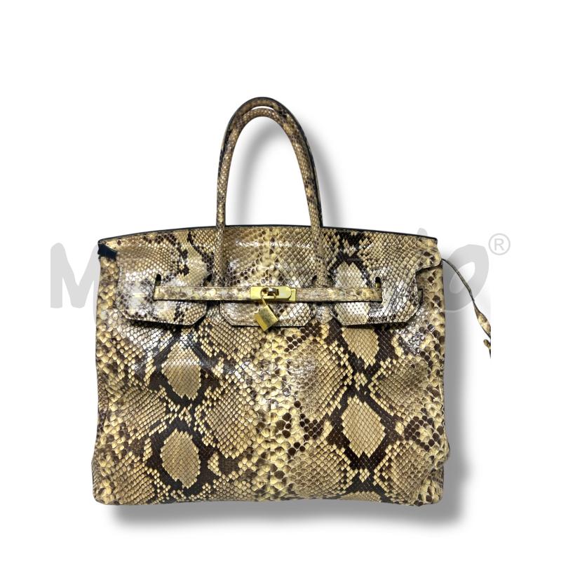 BORSA DONNA MARRONE PITONE  | Mercatino dell'Usato Rivoli 1