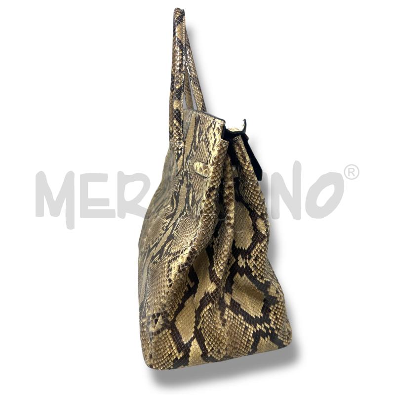 BORSA DONNA MARRONE PITONE  | Mercatino dell'Usato Rivoli 2