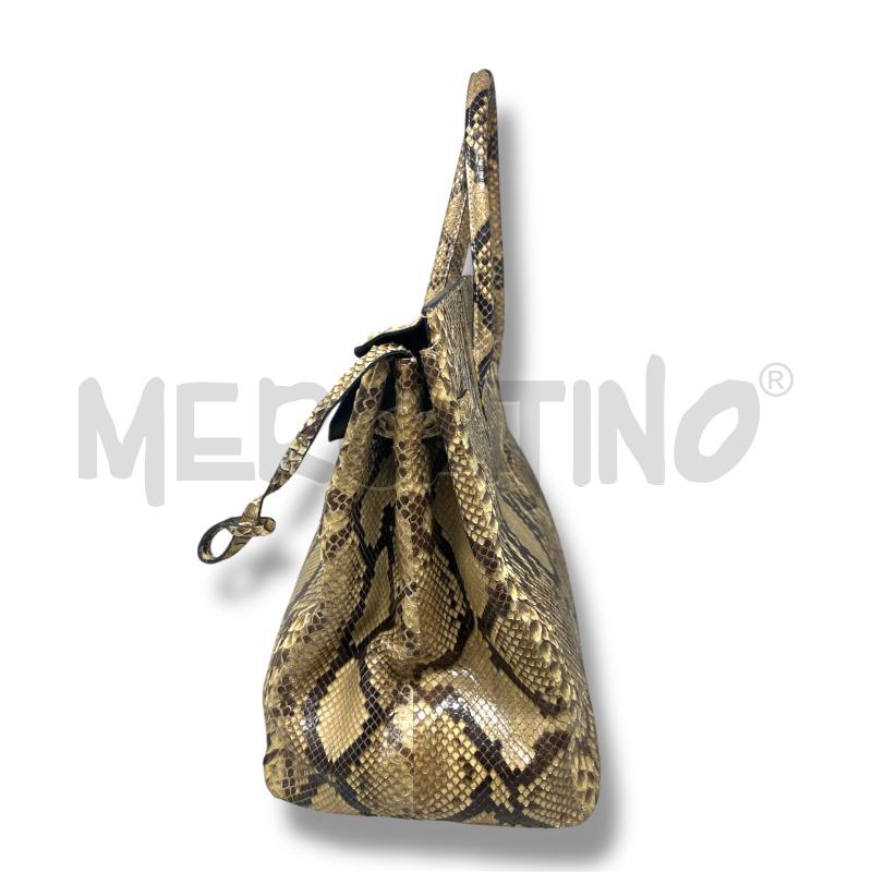 BORSA DONNA MARRONE PITONE  | Mercatino dell'Usato Rivoli 4